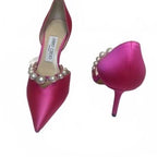 Jimmy Choo Pink Satin Pumps Size 6.5