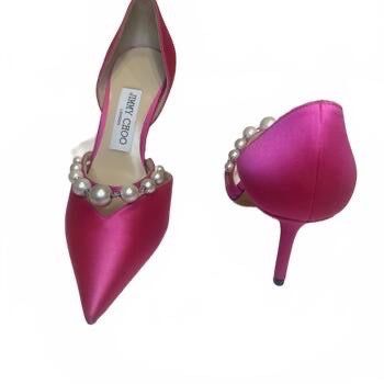 Jimmy Choo Pink Satin Pumps Size 6.5