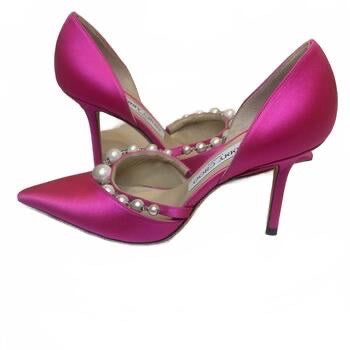 Jimmy Choo Pink Satin Pumps Size 6.5