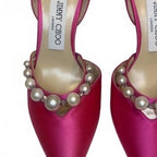 Jimmy Choo Pink Satin Pumps Size 6.5