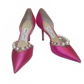 Jimmy Choo Pink Satin Pumps Size 6.5
