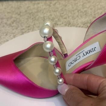 Jimmy Choo Pink Satin Pumps Size 6.5