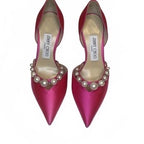 Jimmy Choo Pink Satin Pumps Size 6.5